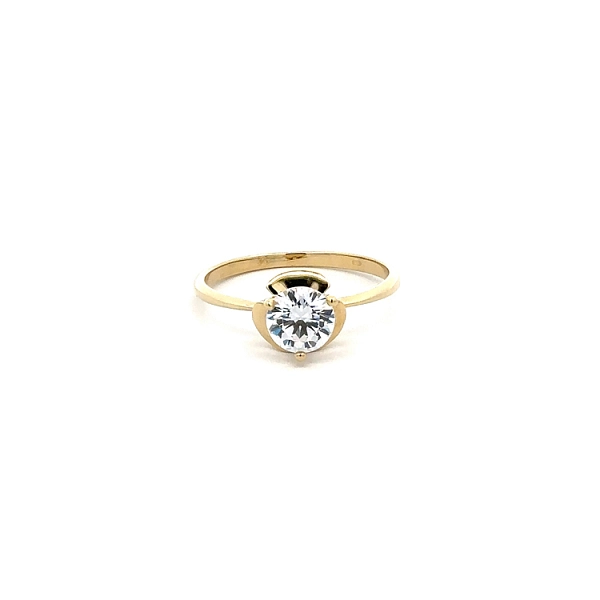 Gold Verlobungsring mit Zirkon