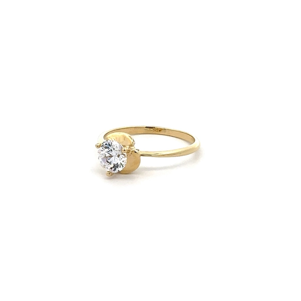 Gold Verlobungsring mit Zirkon