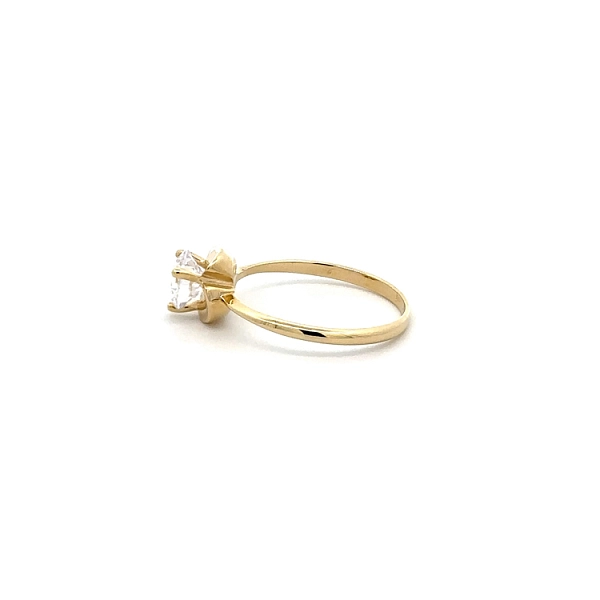 Gold Verlobungsring mit Zirkon