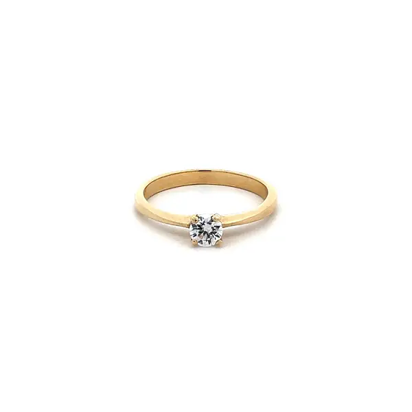 Gold-Zirkon-Zahnring