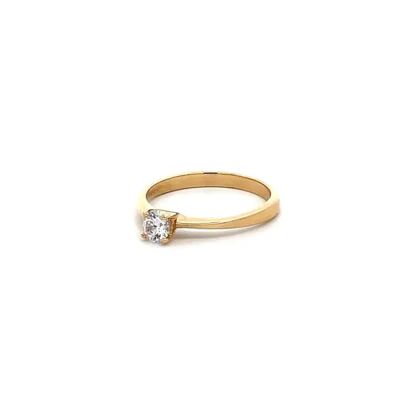 Gold-Zirkon-Zahnring