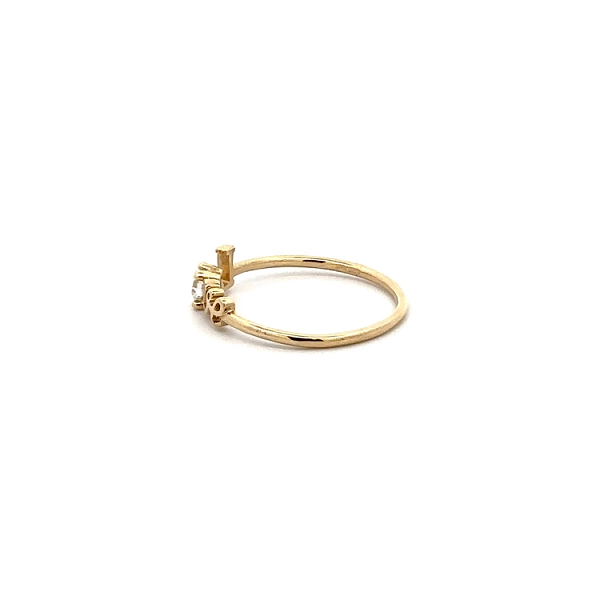 Goldring Liebe mit Zirkon