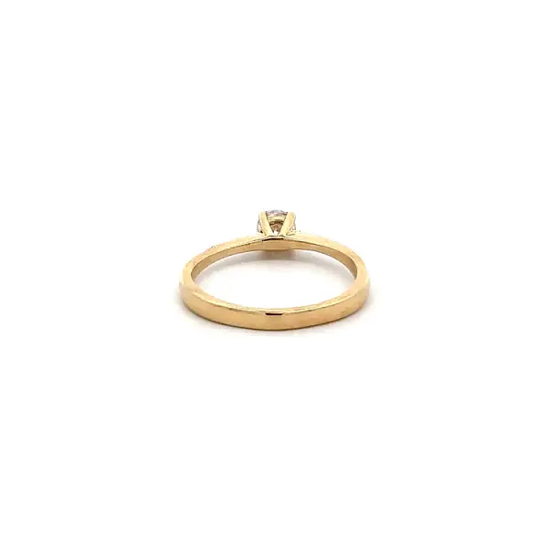 Gold Verlobungsring mit Zirkon