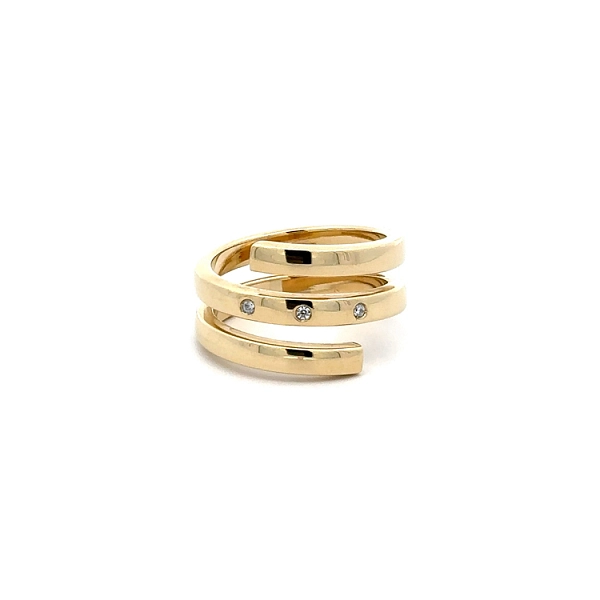 Goldring mit Zirkonen