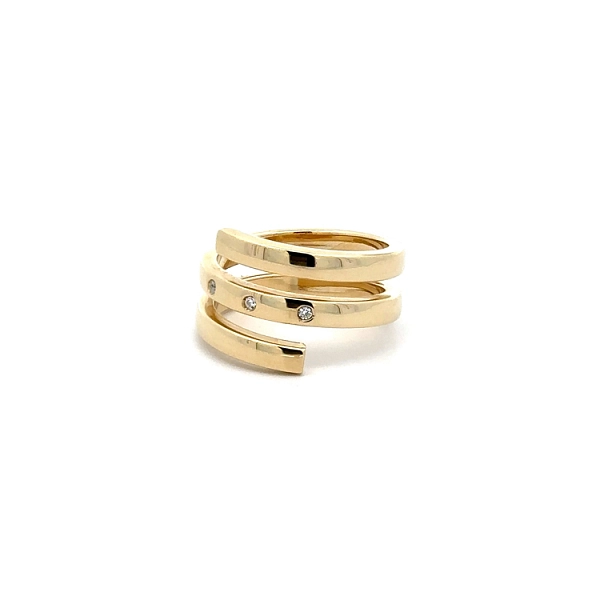 Goldring mit Zirkonen
