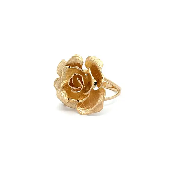 Ring in Form einer Rose aus Gelbgold - Elegance of Nature