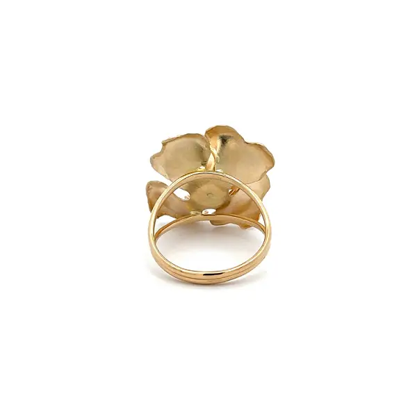 Ring in Form einer Rose aus Gelbgold - Elegance of Nature