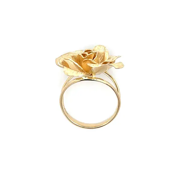 Ring in Form einer Rose aus Gelbgold - Elegance of Nature