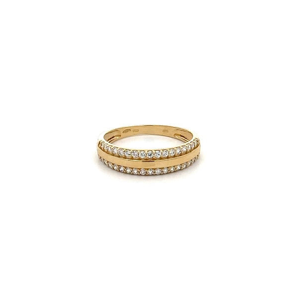 Goldring mit Zirkonen