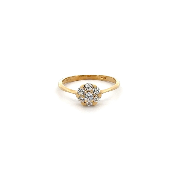 Goldring mit Zirkonen