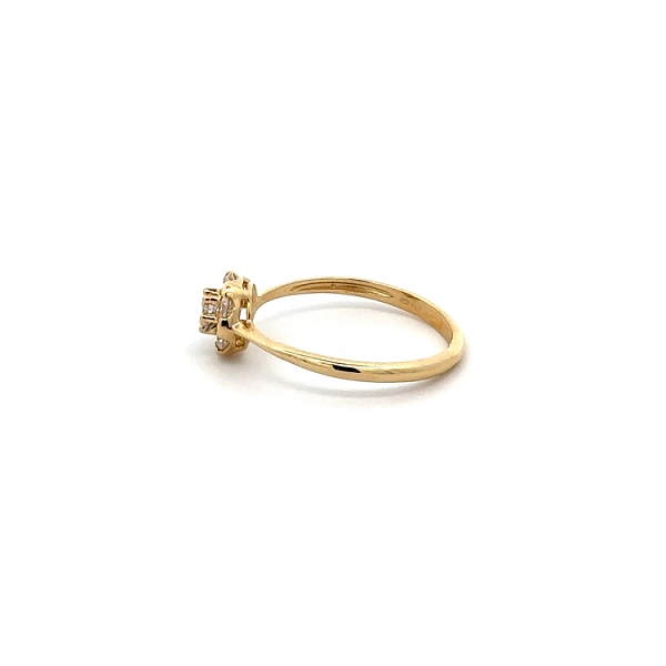 Goldring mit Zirkonen