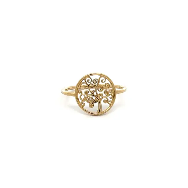 Goldring mit Lebensbaum-Symbolik