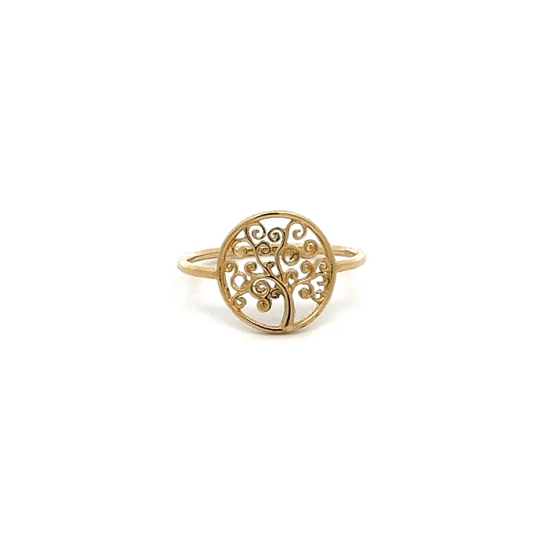 Goldring mit Lebensbaum-Symbolik
