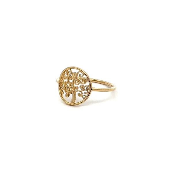 Goldring mit Lebensbaum-Symbolik