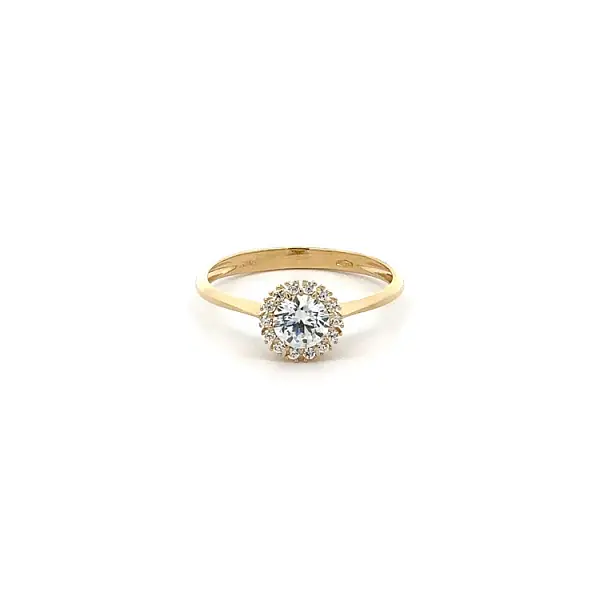 Goldring mit Zirkonen