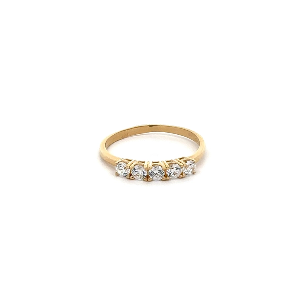 Goldring mit Zirkonen