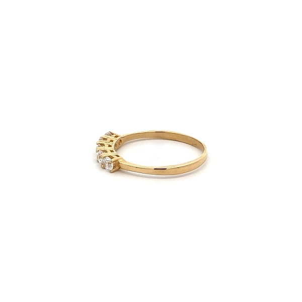 Goldring mit Zirkonen
