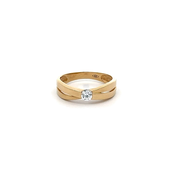 Goldring mit Zirkon