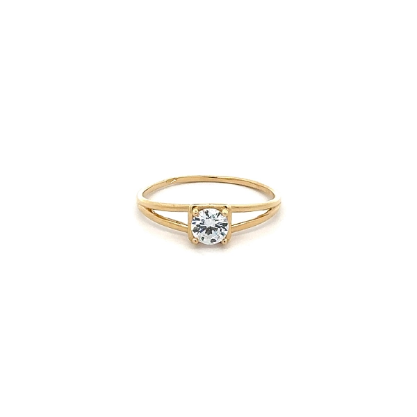 Gold Verlobungsring mit Zirkon
