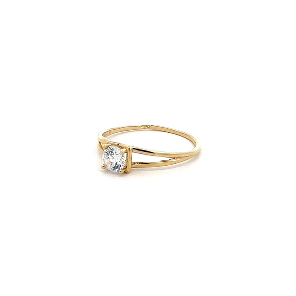 Gold Verlobungsring mit Zirkon