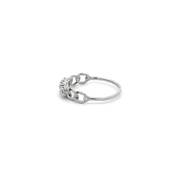 Ring mit Zirkonen aus Weißgold