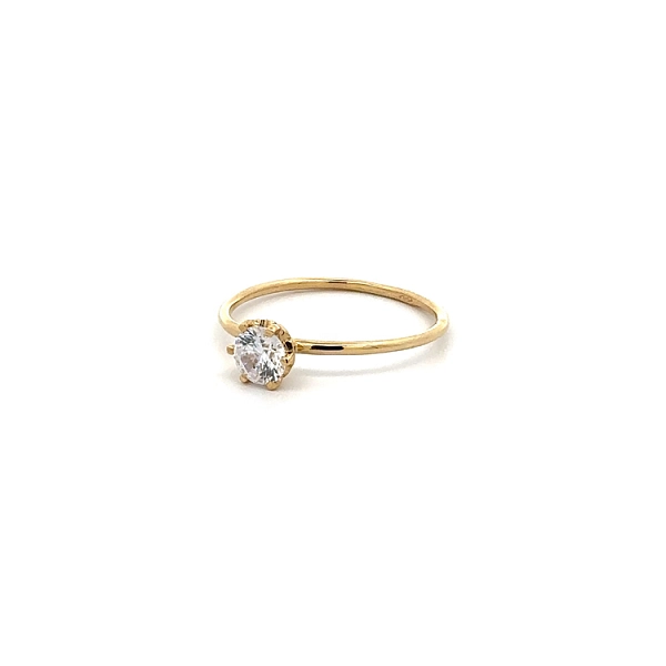 Gold Verlobungsring mit Zirkon