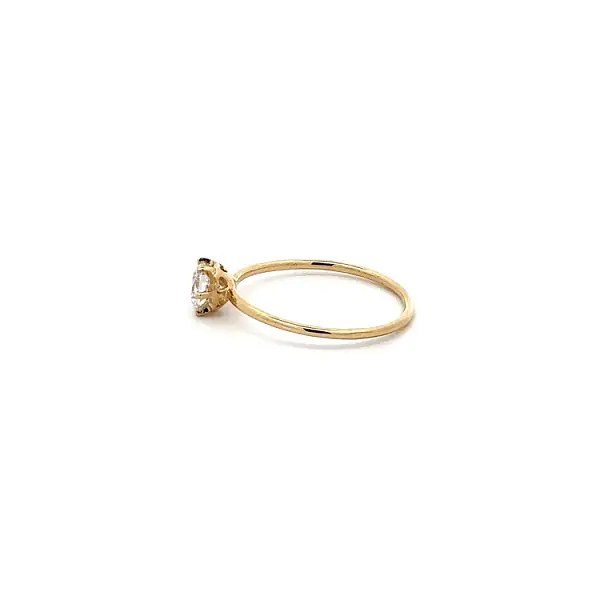 Gold Verlobungsring mit Zirkon