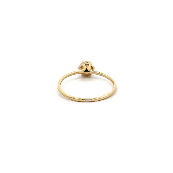 Gold Verlobungsring mit Zirkon