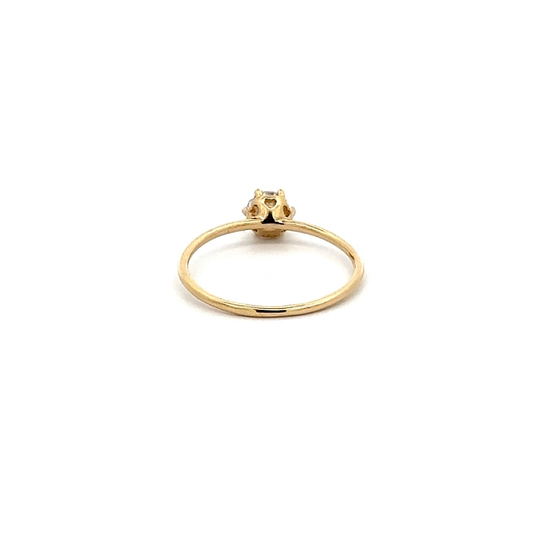 Gold Verlobungsring mit Zirkon