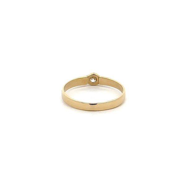 Gold-Zirkon-Zahnring