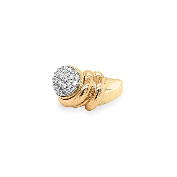 Goldring mit Zirkonen