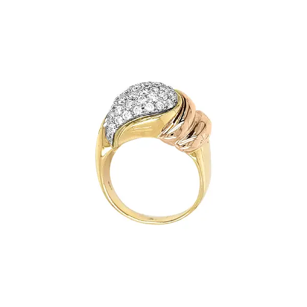 Goldring mit Zirkonen