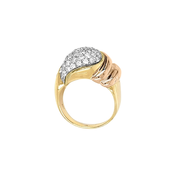 Goldring mit Zirkonen