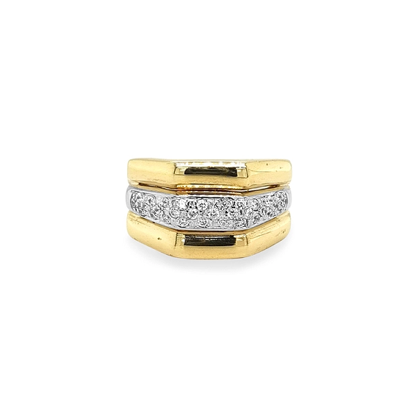 Goldring mit Zirkonen