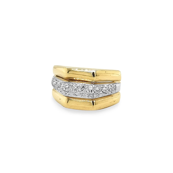 Goldring mit Zirkonen