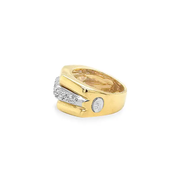 Goldring mit Zirkonen