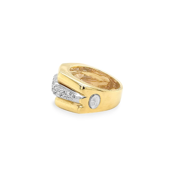 Goldring mit Zirkonen
