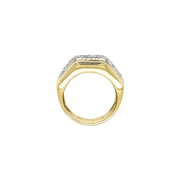 Goldring mit Zirkonen