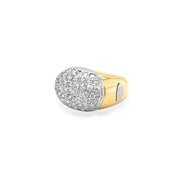 Kombinierter Goldring mit Zirkonen