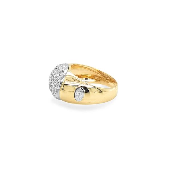 Kombinierter Goldring mit Zirkonen