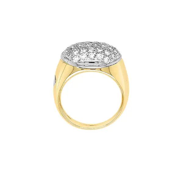 Kombinierter Goldring mit Zirkonen