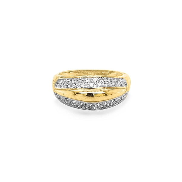 Goldring mit Zirkonen