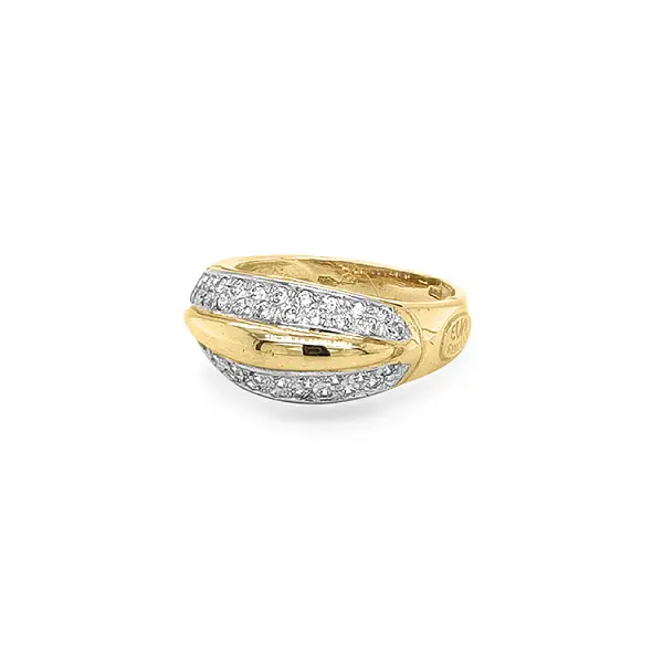 Goldring mit Zirkonen