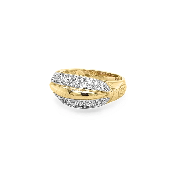 Goldring mit Zirkonen