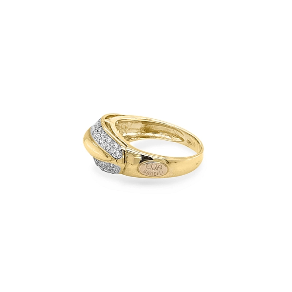 Goldring mit Zirkonen