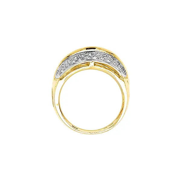 Goldring mit Zirkonen