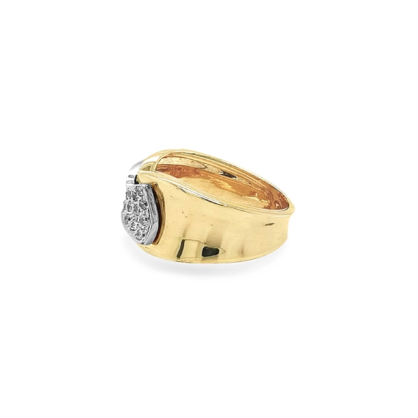 Kombinierter Goldring mit Zirkonen