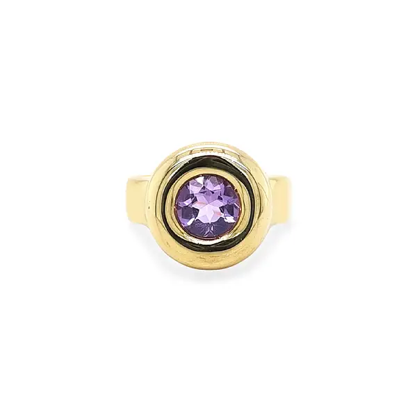 Exklusiver Goldring mit Amethyst