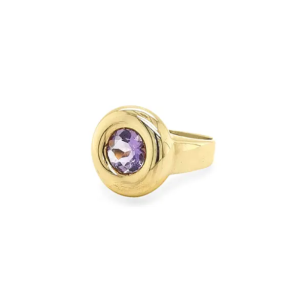 Exklusiver Goldring mit Amethyst
