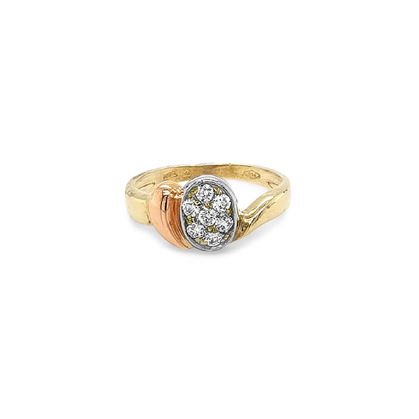 Goldring mit Zirkonen